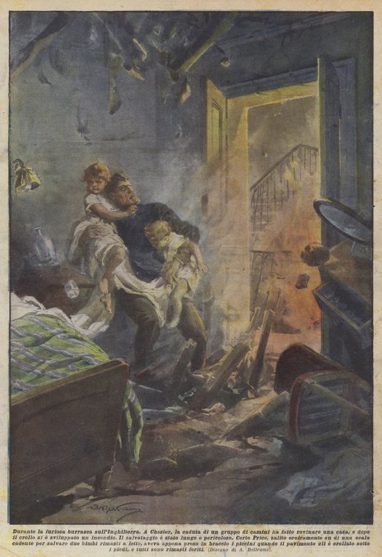 Under den rasende stormen over England av Achille Beltrame