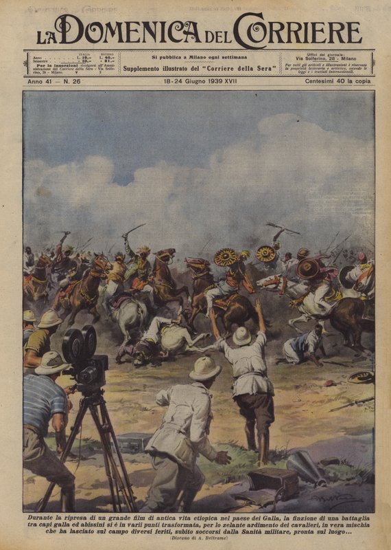Mens du filmer en flott film om det eldgamle etiopiske livet i landet Galla, fiksjon? av Achille Beltrame