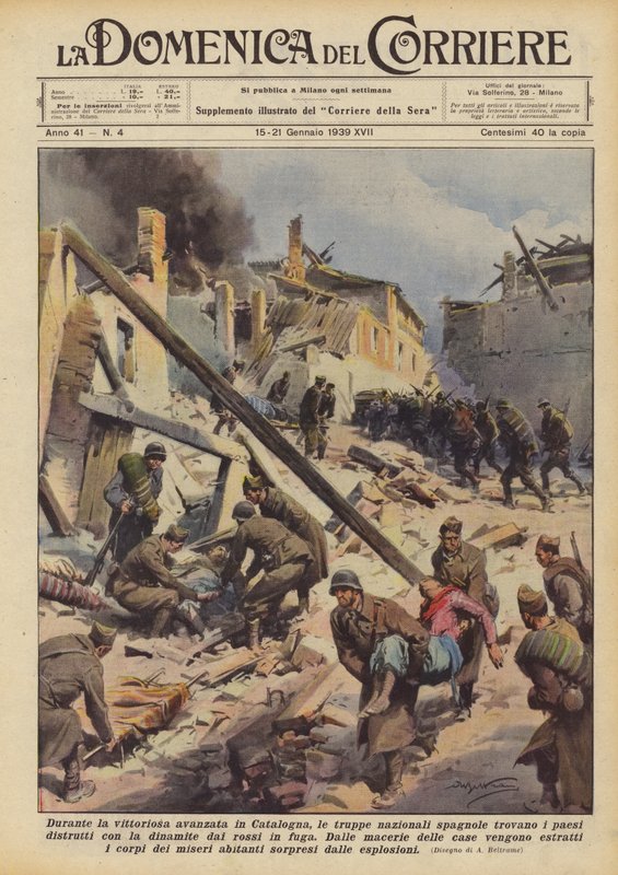 Fant de spanske nasjonale troppene landene under den seirende fremrykningen inn i Catalonia? av Achille Beltrame