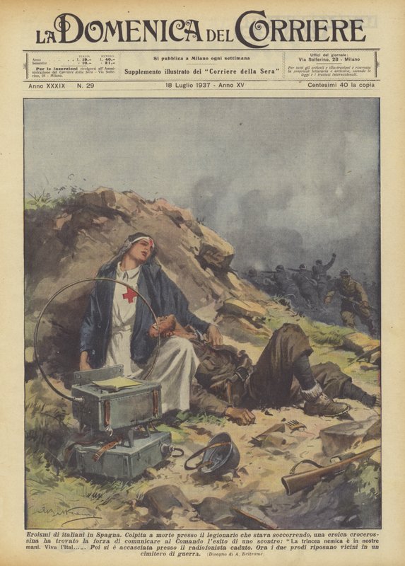 Heltemod fra italienere i Spania av Achille Beltrame