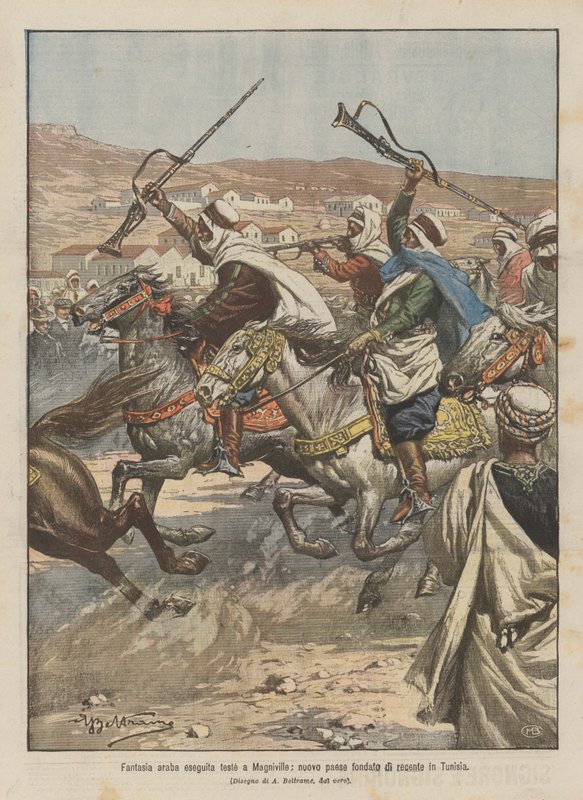 Arabian fantasy fremført på fester i Magniville, et nytt land som nylig ble grunnlagt i Tunisia av Achille Beltrame