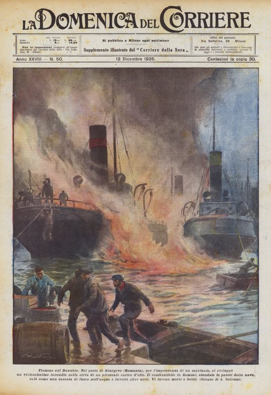 Flammer på Donau av Achille Beltrame