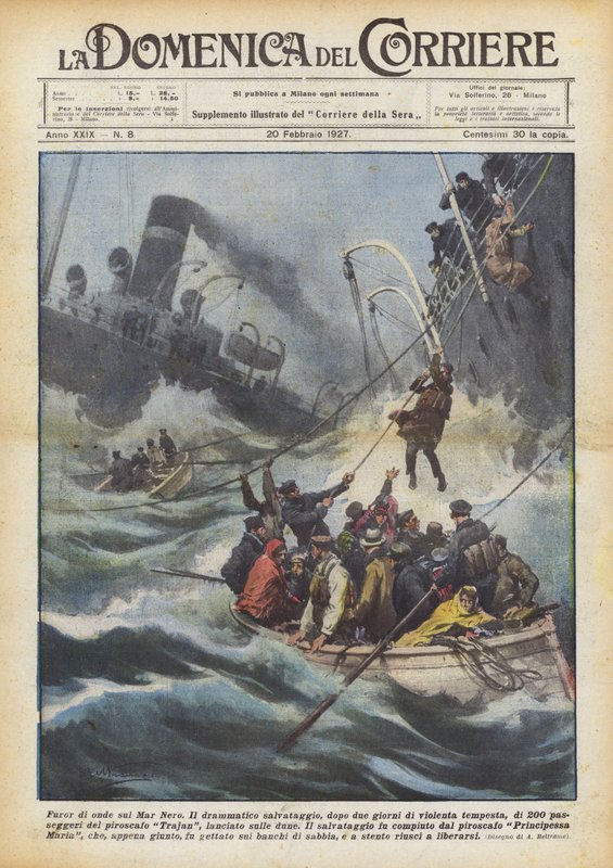 Furor av bølger på Svartehavet av Achille Beltrame