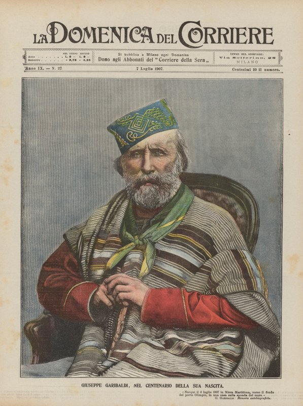 Giuseppe Garibaldi, på hundreårsdagen for hans fødsel av Achille Beltrame