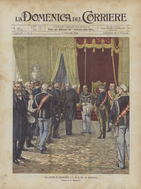 Nyttårshilsener til S M Il Re, Al Quirinale av Achille Beltrame