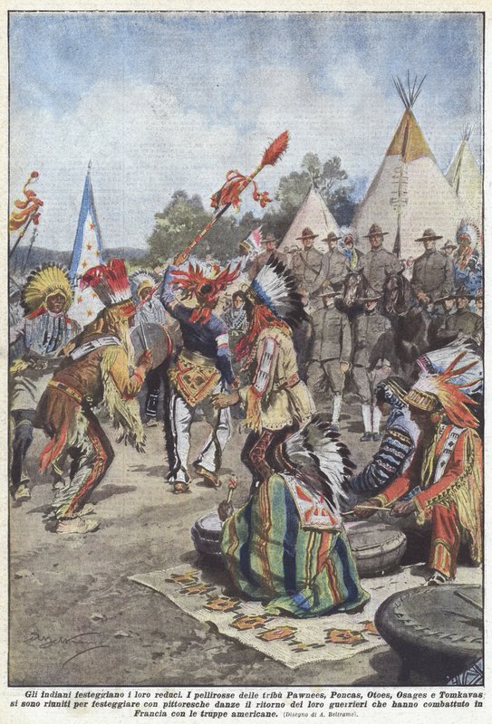 Indianerne feirer veteranene sine av Achille Beltrame