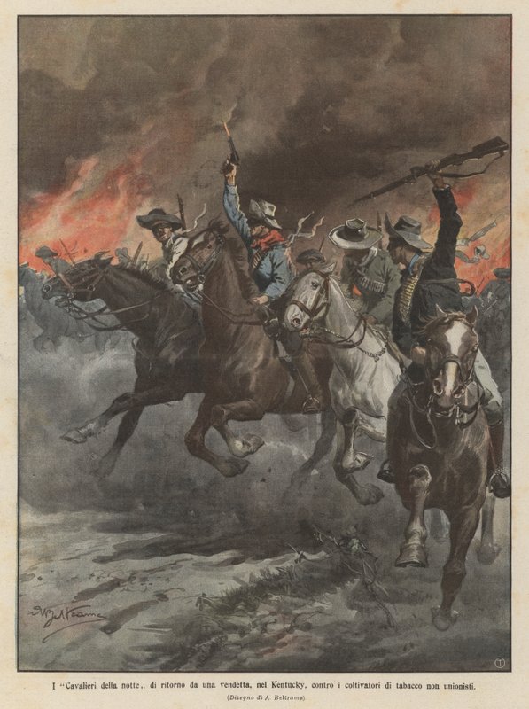 The Knights of the Night vender tilbake fra en hevn i Kentucky mot tobakksbønder som ikke er medlem av Unionen av Achille Beltrame