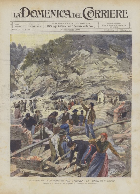 The Disasters of the Cloudbreaks i Val DOssola, La Frana Di Cuzzego av Achille Beltrame