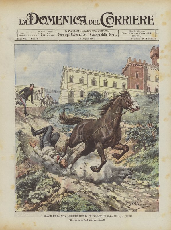The Dramas Of Life, Horrible End Of A Cavalry Soldier, In Chieti av Achille Beltrame