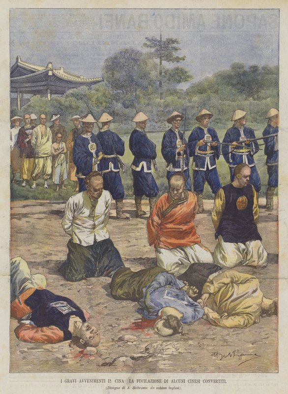 De alvorlige hendelsene i Kina Skytingen av noen kinesiske konvertitter av Achille Beltrame