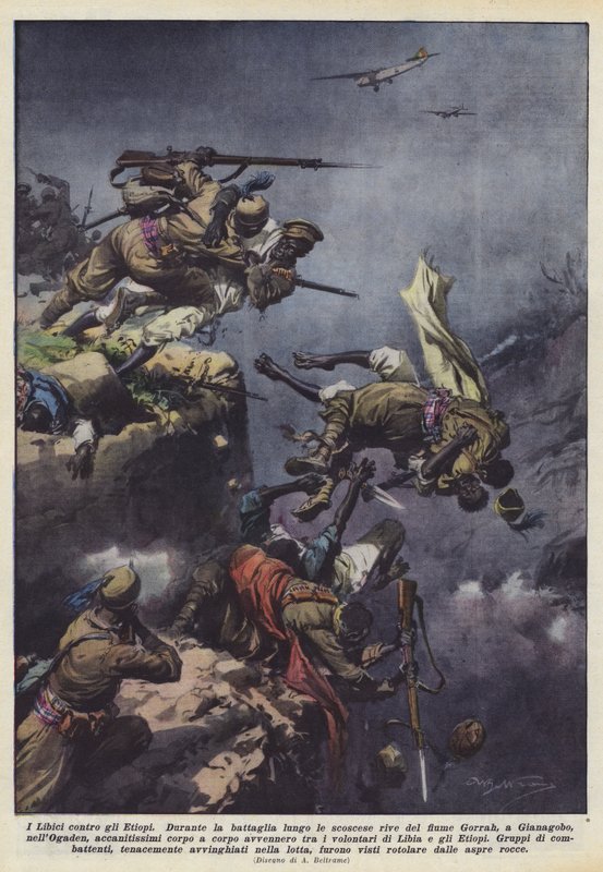 Libyanerne mot etiopierne av Achille Beltrame