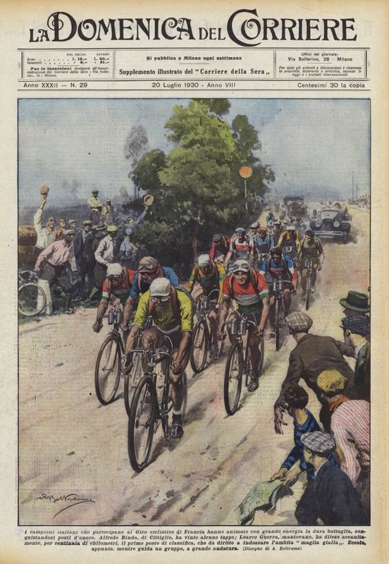 Har de italienske mesterne som deltok i Cycling Tour of France animert med stor energi? av Achille Beltrame