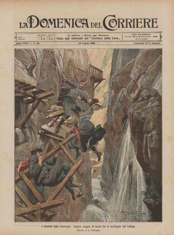 Tragediene i fjellene tragisk bryllupsreise i fjellene i Valais av Achille Beltrame