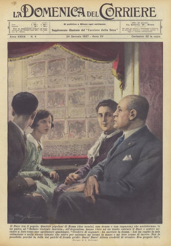 Duce blant folket av Achille Beltrame