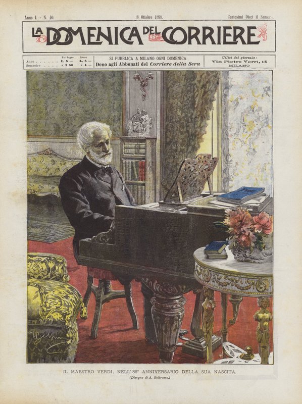 Maestro Verdi, på 86-årsdagen for hans fødsel av Achille Beltrame
