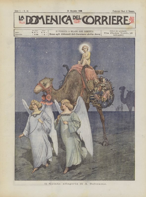 Christmas, en allegori av A Beltrame av Achille Beltrame