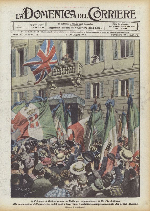 Prinsen av Wales, som kom til Italia for å representere kongen av England ved feiringen? av Achille Beltrame