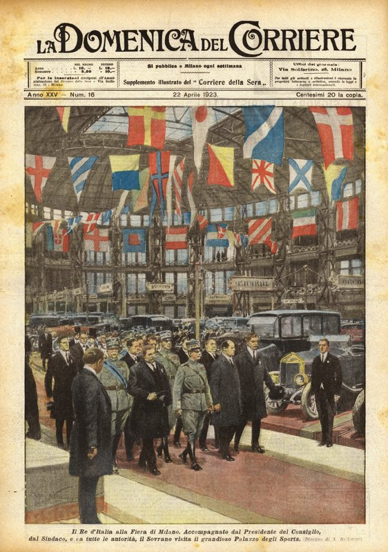 Kongen av Italia på Milano-messen av Achille Beltrame
