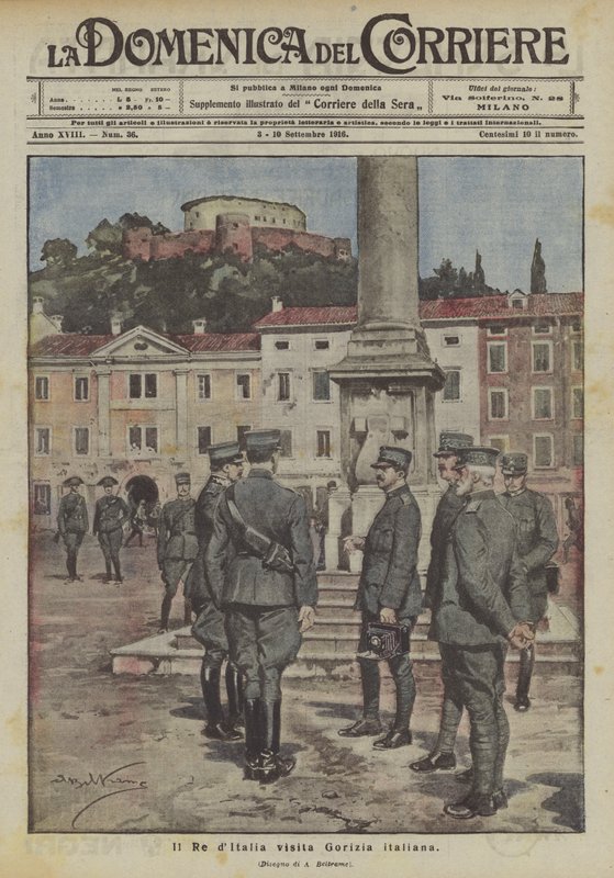 Kongen av Italia besøker italienske Gorizia av Achille Beltrame