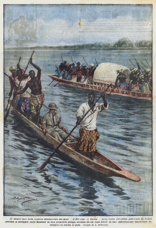 Den fremtidige lederen for den regjerende nasjonen av havet, prinsen av Wales, på sitt besøk i Afrika? av Achille Beltrame
