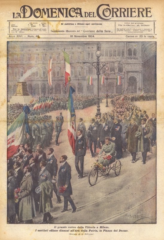 Den store seiersprosesjonen i Milano av Achille Beltrame