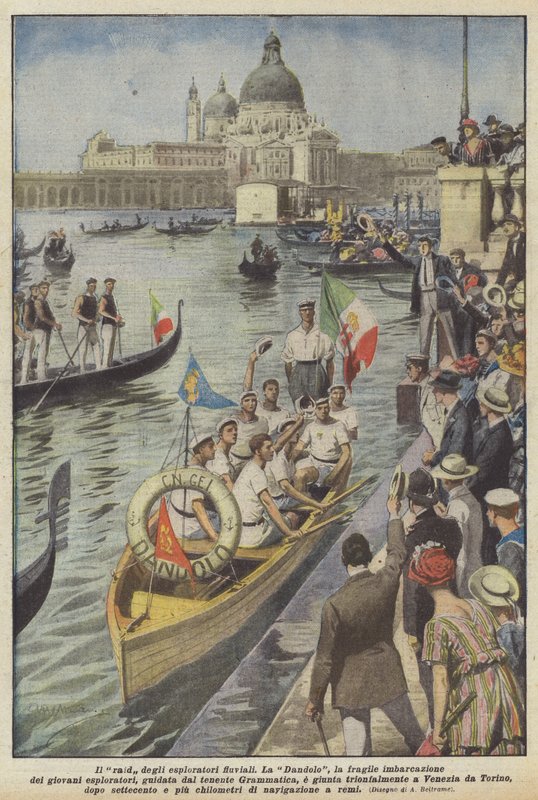Elveoppdagernes raid av Achille Beltrame