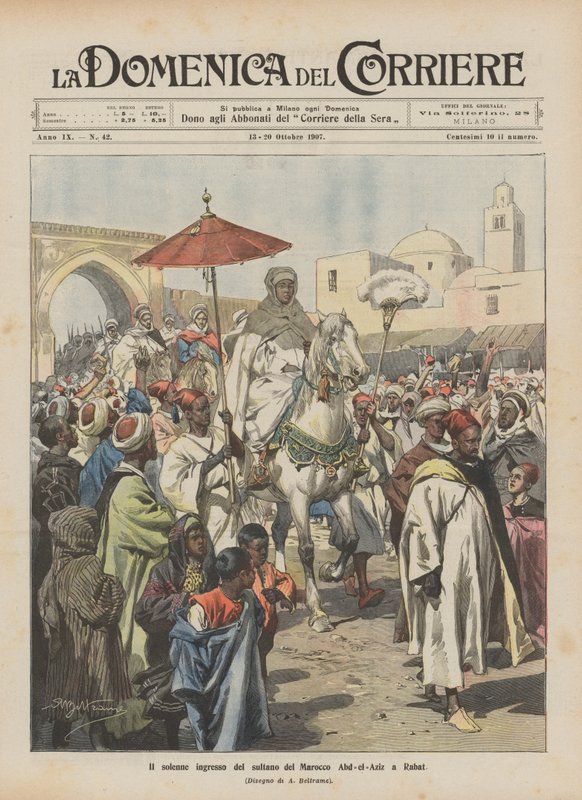 Den høytidelige inntreden av sultanen av Marokko Abd-el-Aziz i Rabat av Achille Beltrame