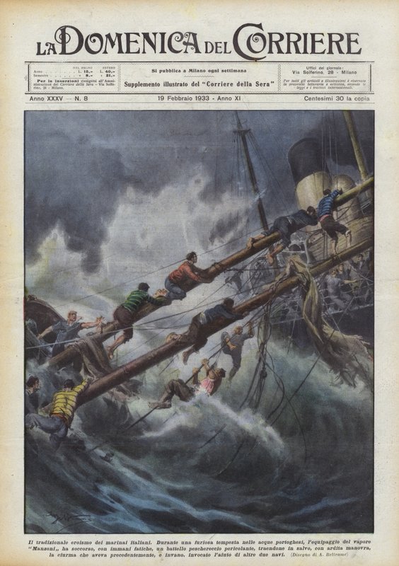 Det tradisjonelle heltemotet til italienske sjømenn av Achille Beltrame
