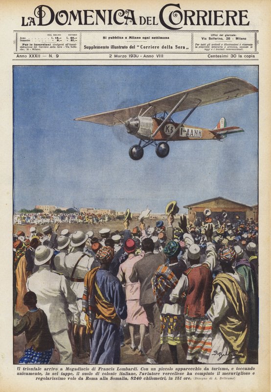 Francis Lombardis triumferende ankomst til Mogadishu av Achille Beltrame