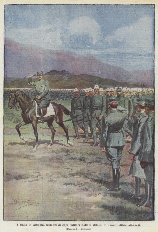 Italia i Albania av Achille Beltrame