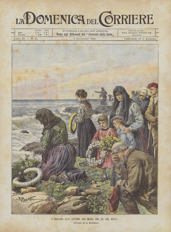 mai til havets ofre, i Di Dei Morti av Achille Beltrame