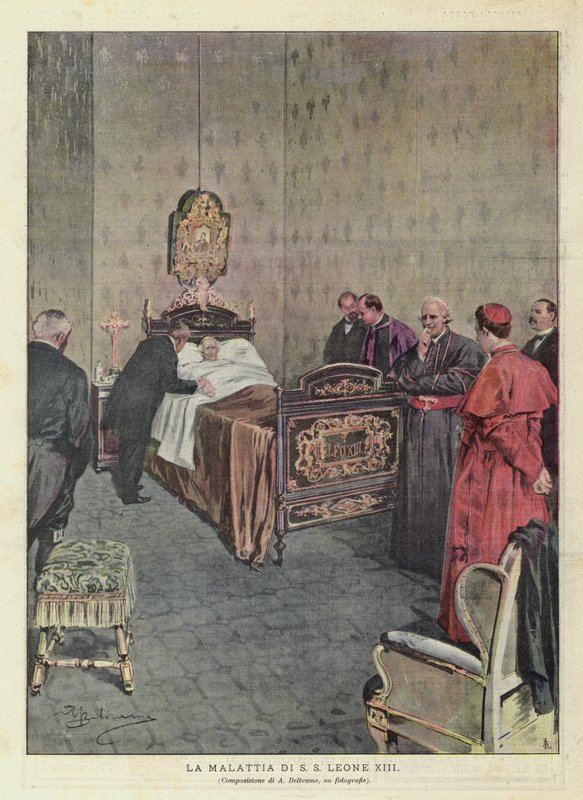 Sykdommen til SS Leo XIII av Achille Beltrame