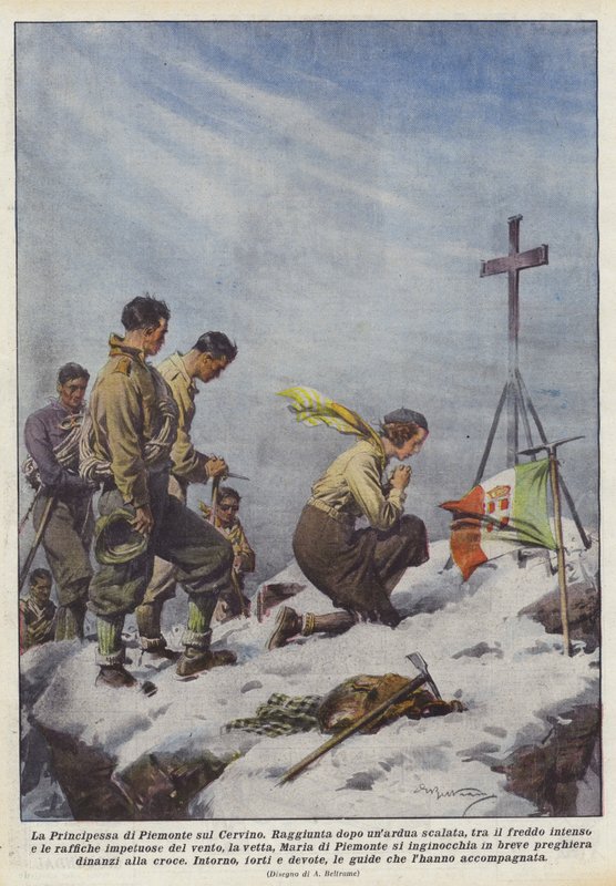 Prinsessen av Piemonte på Matterhorn av Achille Beltrame