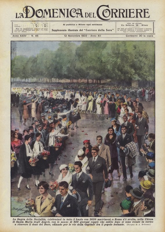 Brudefestivalen, feiret i hele Lazio med 2620 bryllup, i Roma hvis den holdes? av Achille Beltrame