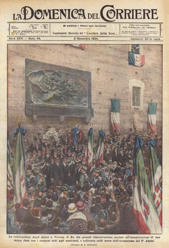 Feiringen av Alpini i Verona av Achille Beltrame