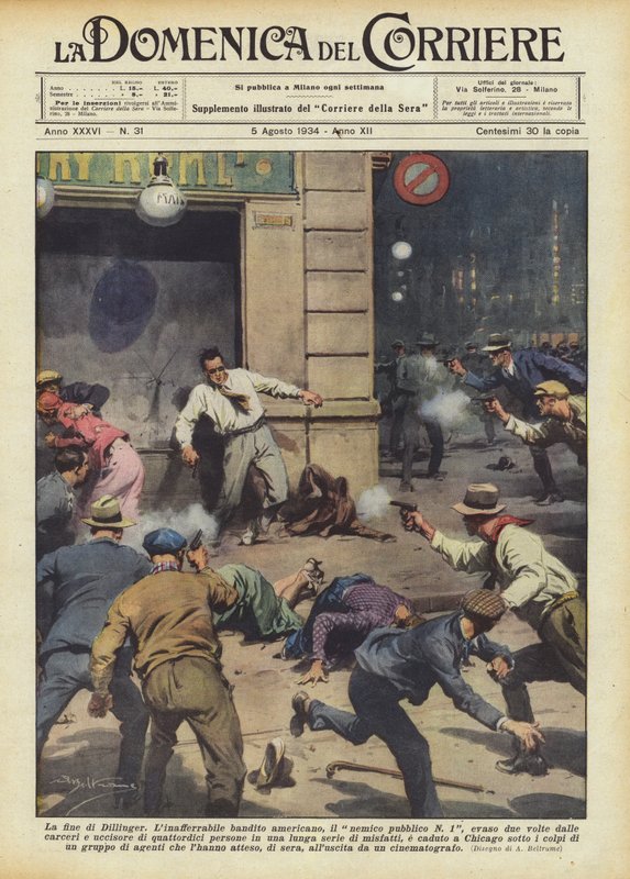 Slutten på Dillinger av Achille Beltrame