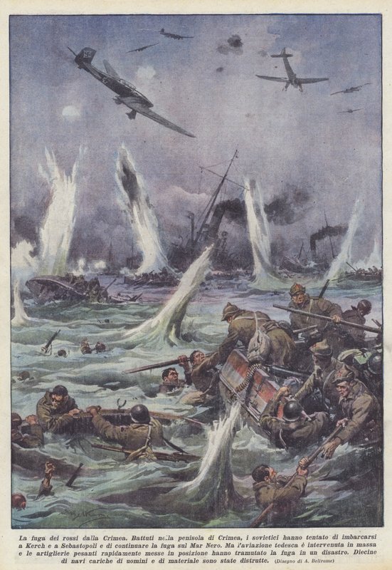 De rødes rømming fra Krim av Achille Beltrame