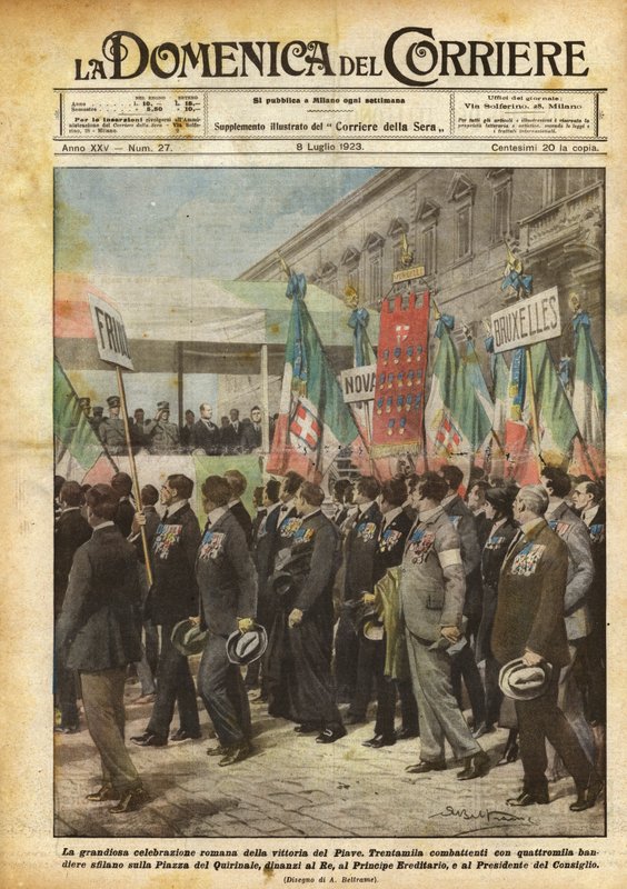 Den grandiose romerske feiringen av seieren til Piave av Achille Beltrame