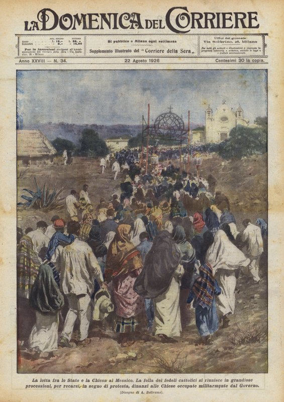 Kampen mellom staten og kirken i Mexico av Achille Beltrame