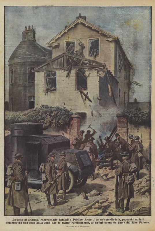 Kampen i Irland, offisielle represalier i Dublin av Achille Beltrame