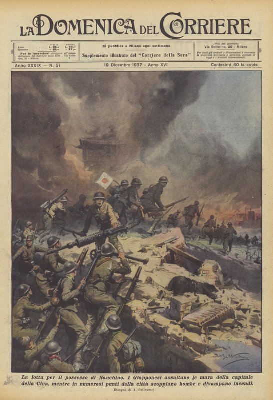 Kampen om besittelse av Nanking av Achille Beltrame