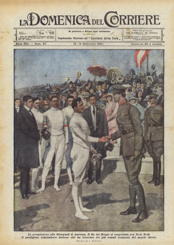 Prisutdelingen ved OL i Antwerpen av Achille Beltrame
