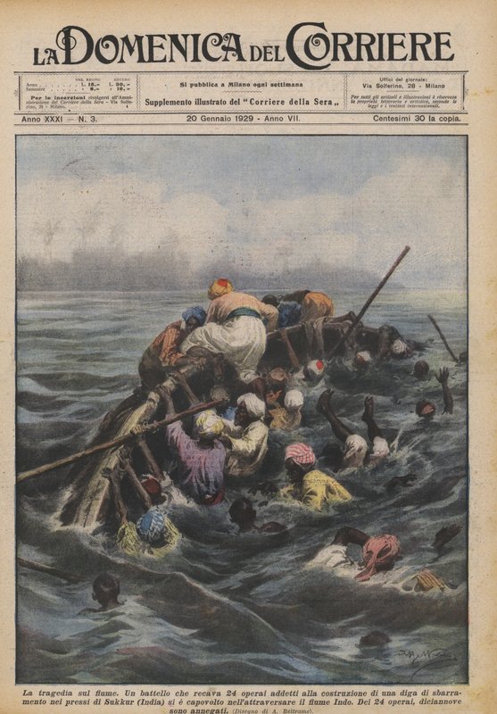 Tragedien på elven av Achille Beltrame