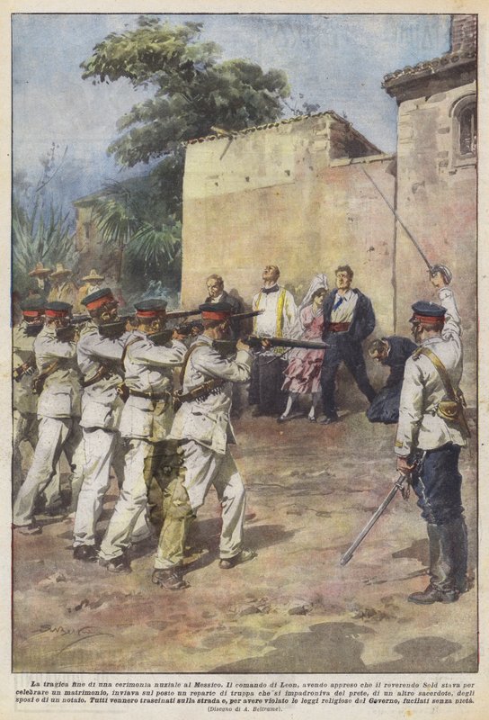 Den tragiske slutten på en bryllupsseremoni i Mexico av Achille Beltrame
