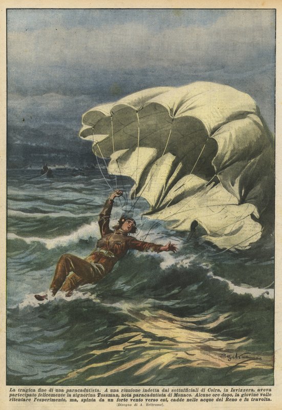 Den tragiske slutten på en fallskjermjeger av Achille Beltrame