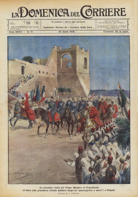 Statsministerens triumfbesøk i Tripolitania av Achille Beltrame