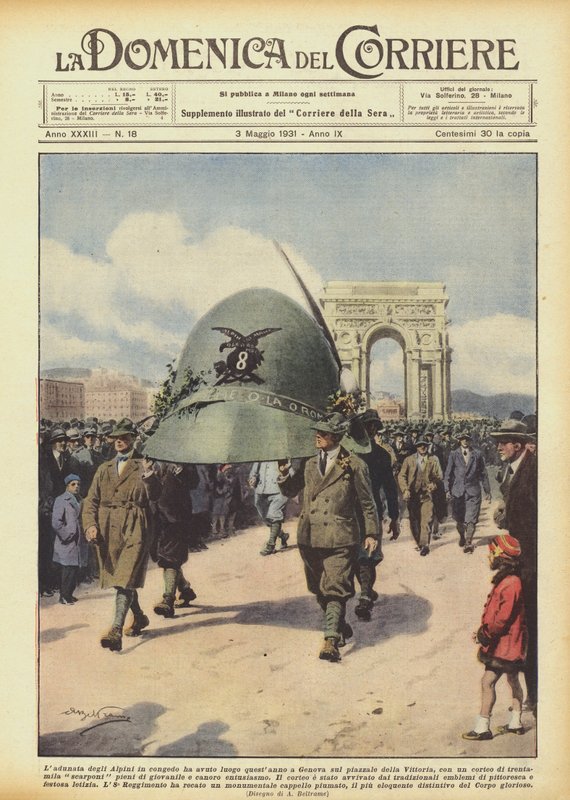 Fant samlingen av den pensjonerte Alpini sted i år i Genova på Piazzale della Vittoria? av Achille Beltrame