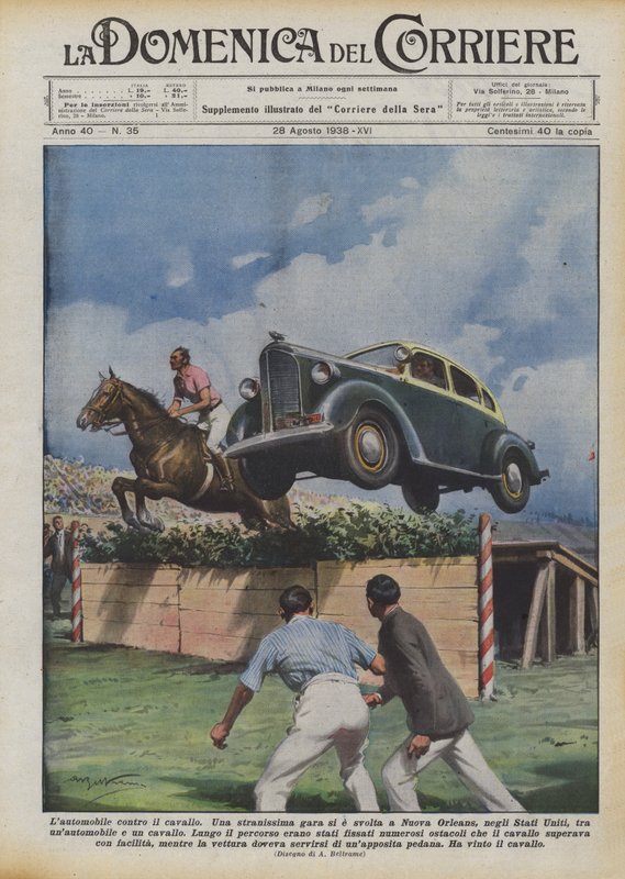 Bilen mot hesten av Achille Beltrame