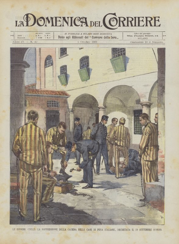 De sivile reformene, undertrykkelsen av kjeden i italienske straffehjem, vedtatt 20. september sist av Achille Beltrame