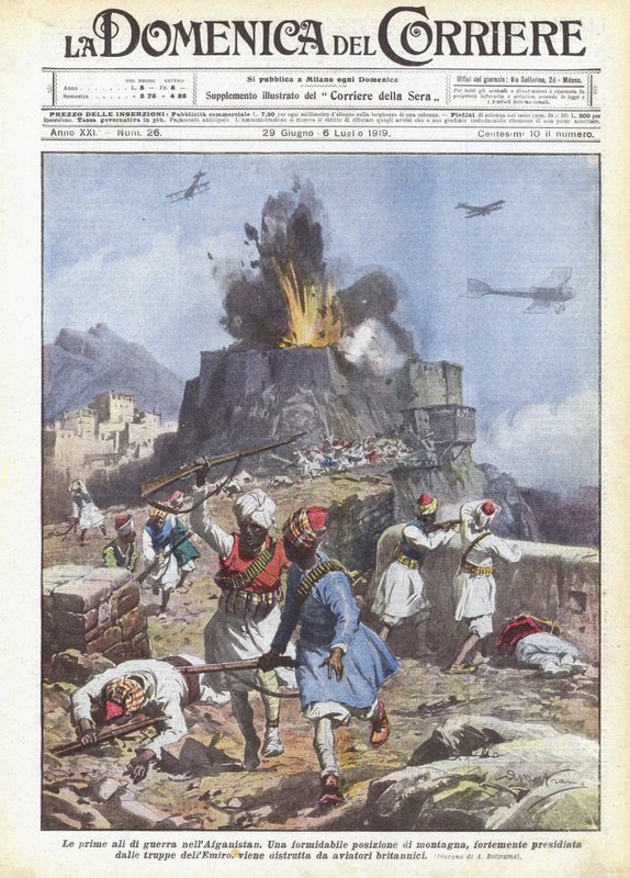 De første krigsvingene mot Afghanistan av Achille Beltrame